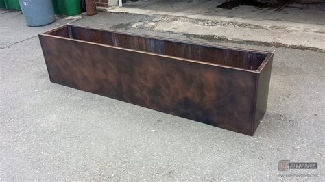 planter box metal patina rust|instant rusting patina.